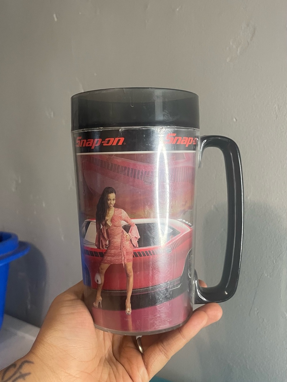 Vintage June 2006 Snap-on Red Graphic Mug